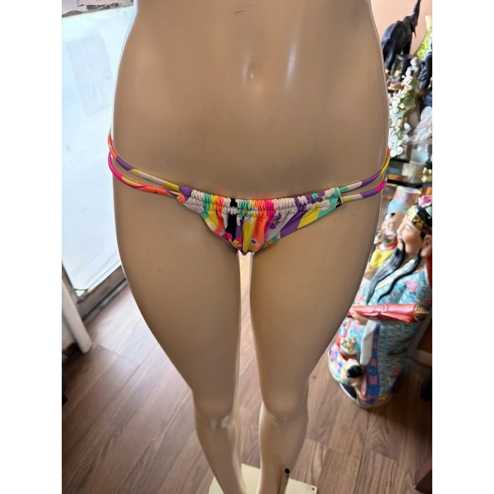 Women’s Floral Halter Bikini Top and Bottom - Multicolor